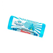 Мешки для мусора 60 л, голубые, в рулоне 20 шт., ПНД, 7 мкм, 680х580 мм, Королевство Чистоты, МК3988 (ПЭКЧ-60-20г) в Норильске Мешки для мусора 60 л, голубые, в рулоне 20 шт., ПНД, 7 мкм, 680х580 мм, Королевство Чистоты, МК3988 (ПЭКЧ-60-20г) в Норильске