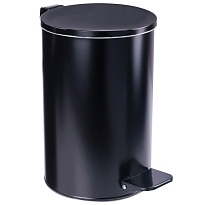 Ведро для мусора с педалью, усиленное, Титан, 10 л, черное, оцинкованная сталь в Норильске