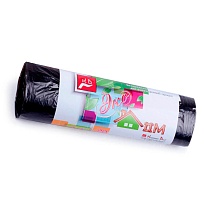 Мешки для мусора 30 л, черные, в рулоне 20 шт., ПНД, 6 мкм, 600х500 мм, Концепция Быта ЭкоДом, 601348 в Норильске