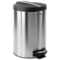 Ведро-контейнер для мусора (урна) с педалью LAIMA Modern, 12 л, матовое, нержавеющая сталь, со съемным внутренним ведром в Норильске