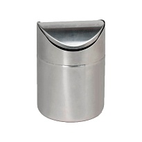 Урна для мусора 1,2 л настольная, с качающейся крышкой, нержавеющая сталь, матовая в Норильске