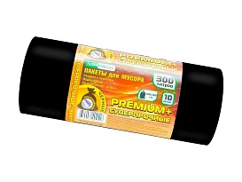 Мешки для мусора 300 л, черные, в рулоне 10 шт., ПВД 70 мкм, 1400х1000 мм, PREMIUM+, 30010160 в Норильске Мешки для мусора 300 л, черные, в рулоне 10 шт., ПВД 70 мкм, 1400х1000 мм, PREMIUM+, 30010160 в Норильске