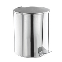 Ведро для мусора с педалью, усиленное, Титан, 15 л, нержавеющая сталь, хром в Норильске