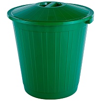 Мусорный бак с крышкой 80 л зеленый 80 зеленый в Норильске