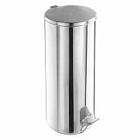 Ведро для мусора с педалью, усиленное, Титан, 30 л, кольцо под мешок, нержавеющая сталь, хром в Норильске Ведро для мусора с педалью, усиленное, Титан, 30 л, кольцо под мешок, нержавеющая сталь, хром в Норильске
