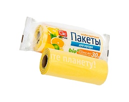 Мешки для мусора 35 л, ароматизированные, желтые, в рулоне 20 шт., ПНД, 12 мкм, 560х530 мм, GRIFON Цитрусовый Микс, 100-033 в Норильске