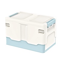 Ящик пластиковый складной белый, дно голубое, 370х240х240 мм в Норильске