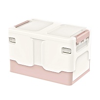 Ящик пластиковый складной белый, дно розовое, 370х240х240 мм в Норильске