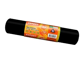 Мешки для мусора 180 л, ароматизированные, черные, в рулоне 10 шт., ПВД, 80 мкм, 1100х930 мм, EXPORT, exp18010142 в Норильске