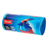 Мешки для мусора 35 л, с ушками, синие, в рулоне 30 шт., ПНД, 10,5 мкм, 640х500 мм, PACLAN Multitop, 600819 в Норильске