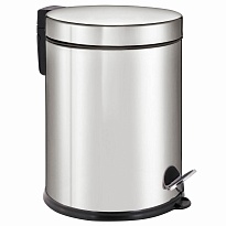 Ведро-контейнер для мусора урна с педалью LAIMA Classic Plus, 12 л, зеркальное в Норильске