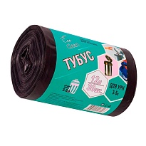 Мешки для мусора 12 л, черные, в рулоне 30 шт., ПНД, 6 мкм, 550х320 мм, Концепция Быта Tubus, 604936 в Норильске