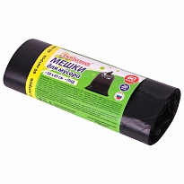 ММешки для мусора 60 л, черные, в рулоне 20 шт., ПНД, 8 мкм, 650х580 мм, Любаша, 608092 в Норильске ММешки для мусора 60 л, черные, в рулоне 20 шт., ПНД, 8 мкм, 650х580 мм, Любаша, 608092 в Норильске