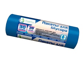 Мешки для мусора 30 л, синие, в рулоне 20 шт., ПНД, 7 мкм, 600х500 мм, MIRPACK Classik, 302041 в Норильске Мешки для мусора 30 л, синие, в рулоне 20 шт., ПНД, 7 мкм, 600х500 мм, MIRPACK Classik, 302041 в Норильске