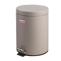 Ведро-контейнер для мусора (урна) с педалью LAIMA Classic, 5 л, серое, матовое, металл, со съемным внутренним ведром в Норильске