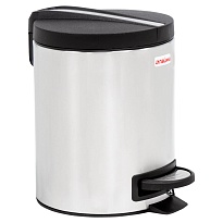 Ведро-контейнер для мусора (урна) с педалью LAIMA Modern, 5 л, матовое, нержавеющая сталь в Норильске