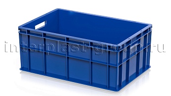 Ящик для молока, мяса, овощей и фруктов сплошной синий в Норильске